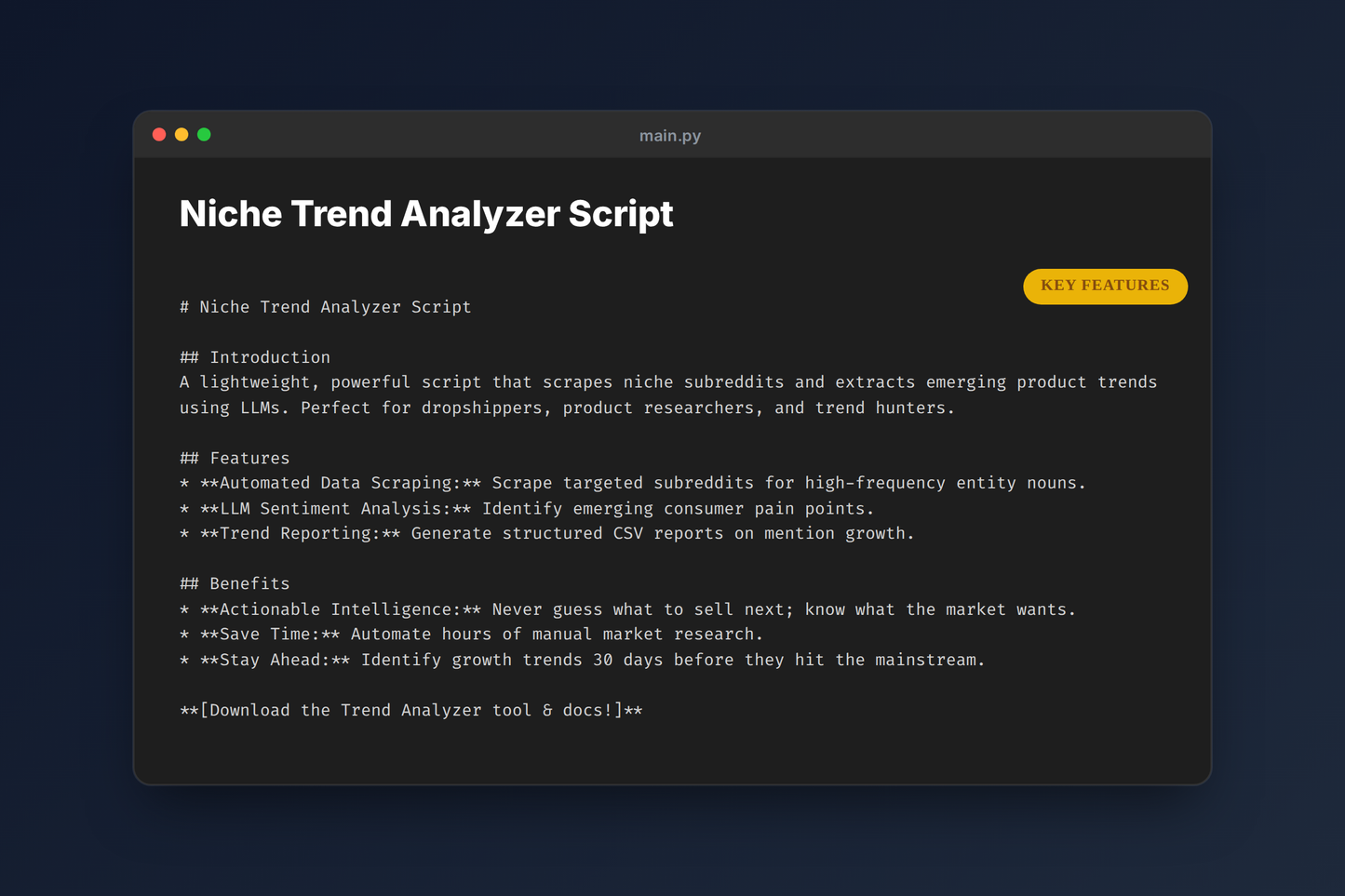 Niche Trend Analyzer Script