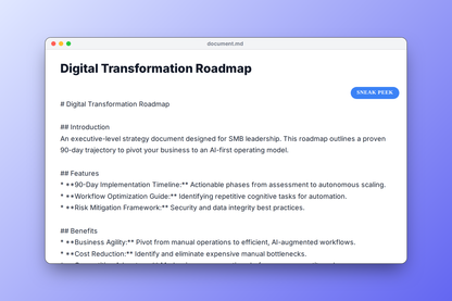 AI transformation roadmap workflow assessment preview