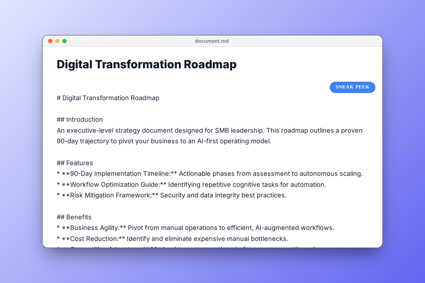 Digital Transformation Roadmap
