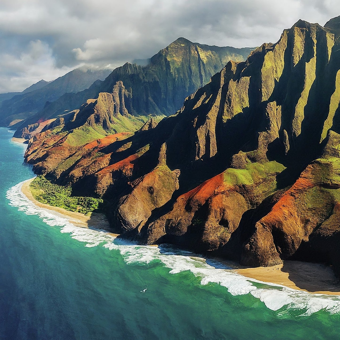 Hawaii - Hawaiian Islands - Pacific Ocean - Tropical Paradise - Digital Artwork