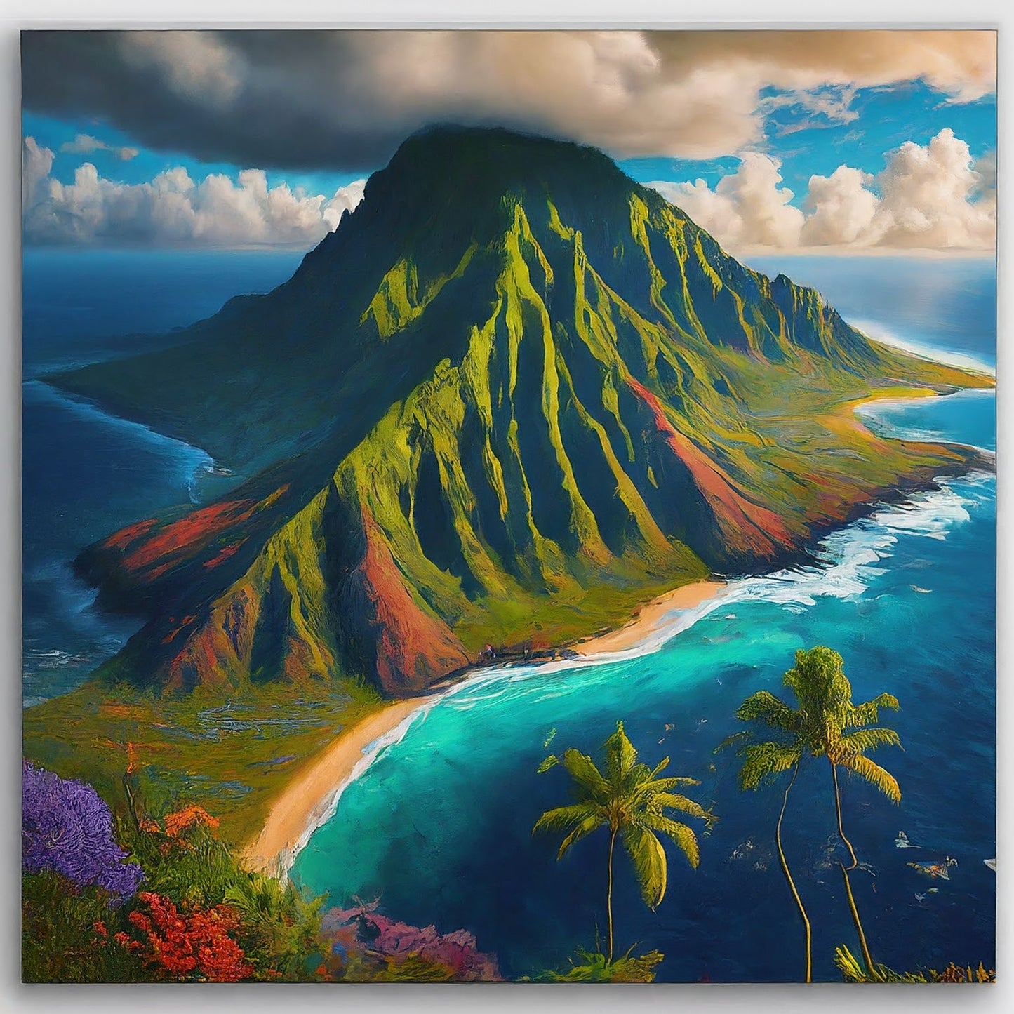 Hawaii - Maui - Hawaiian Islands - Pacific Ocean - Tropical Paradise - Digital Artwork