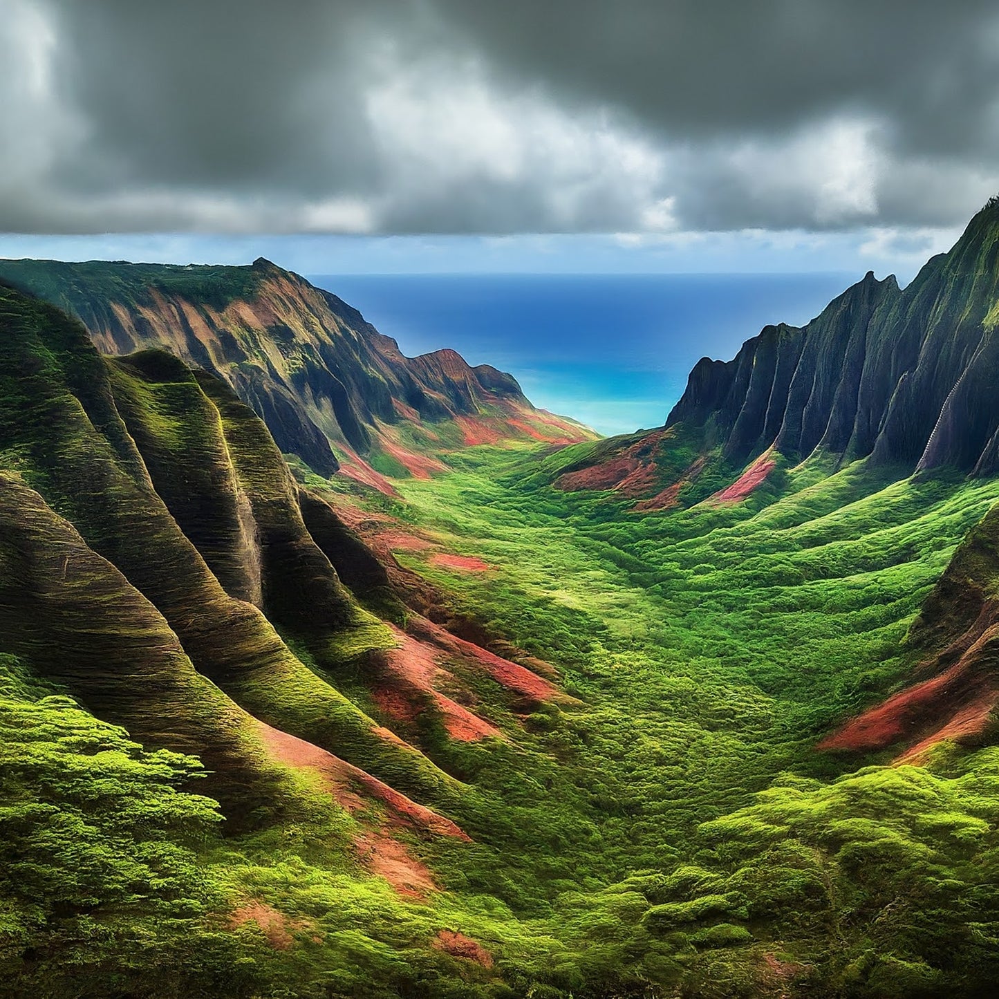 Hawaii - Oahu - Hawaiian Islands - Pacific Ocean - Tropical Paradise - Digital Artwork