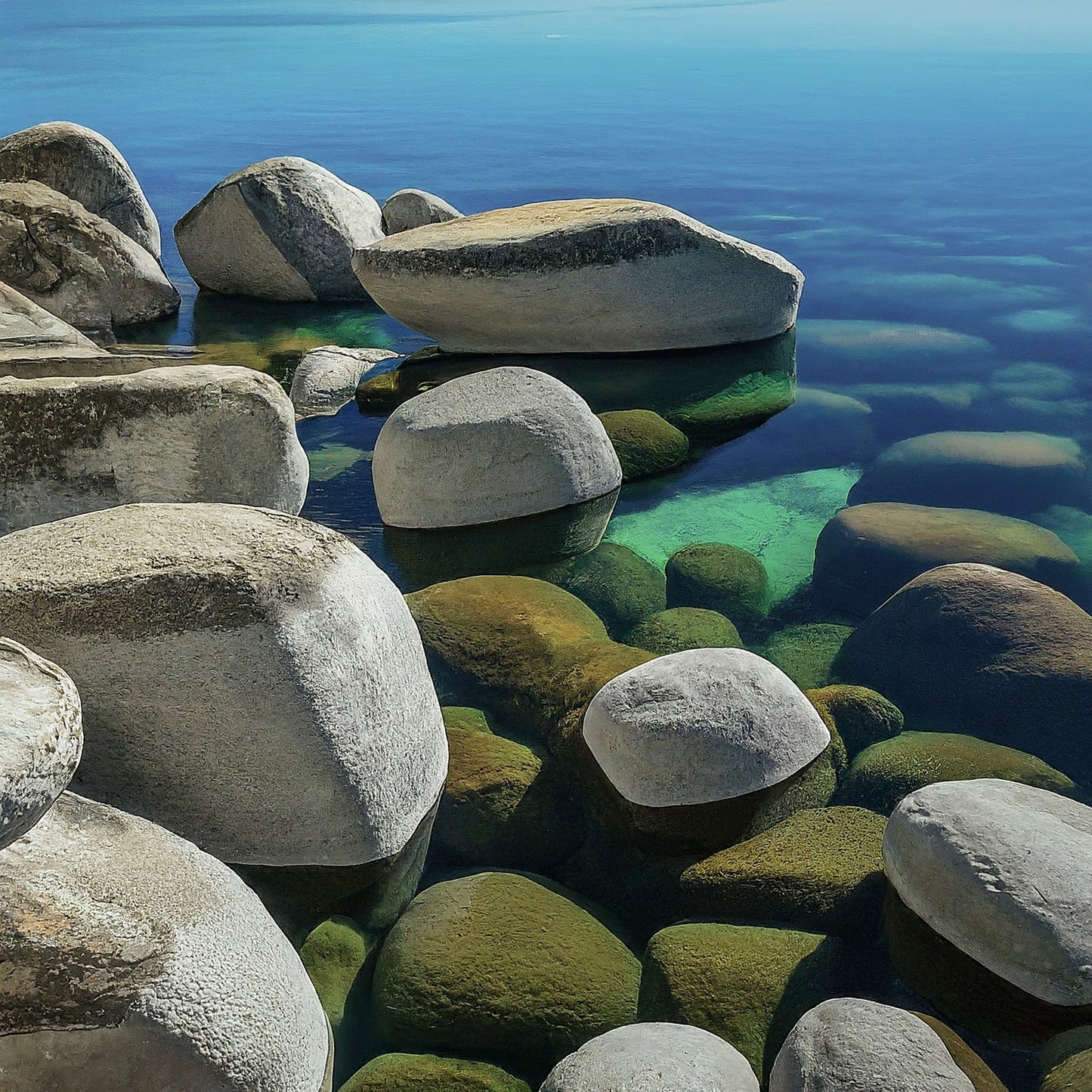 Lake Tahoe - Sierra Nevadas - California - Mountains - Nature - Digital Artwork