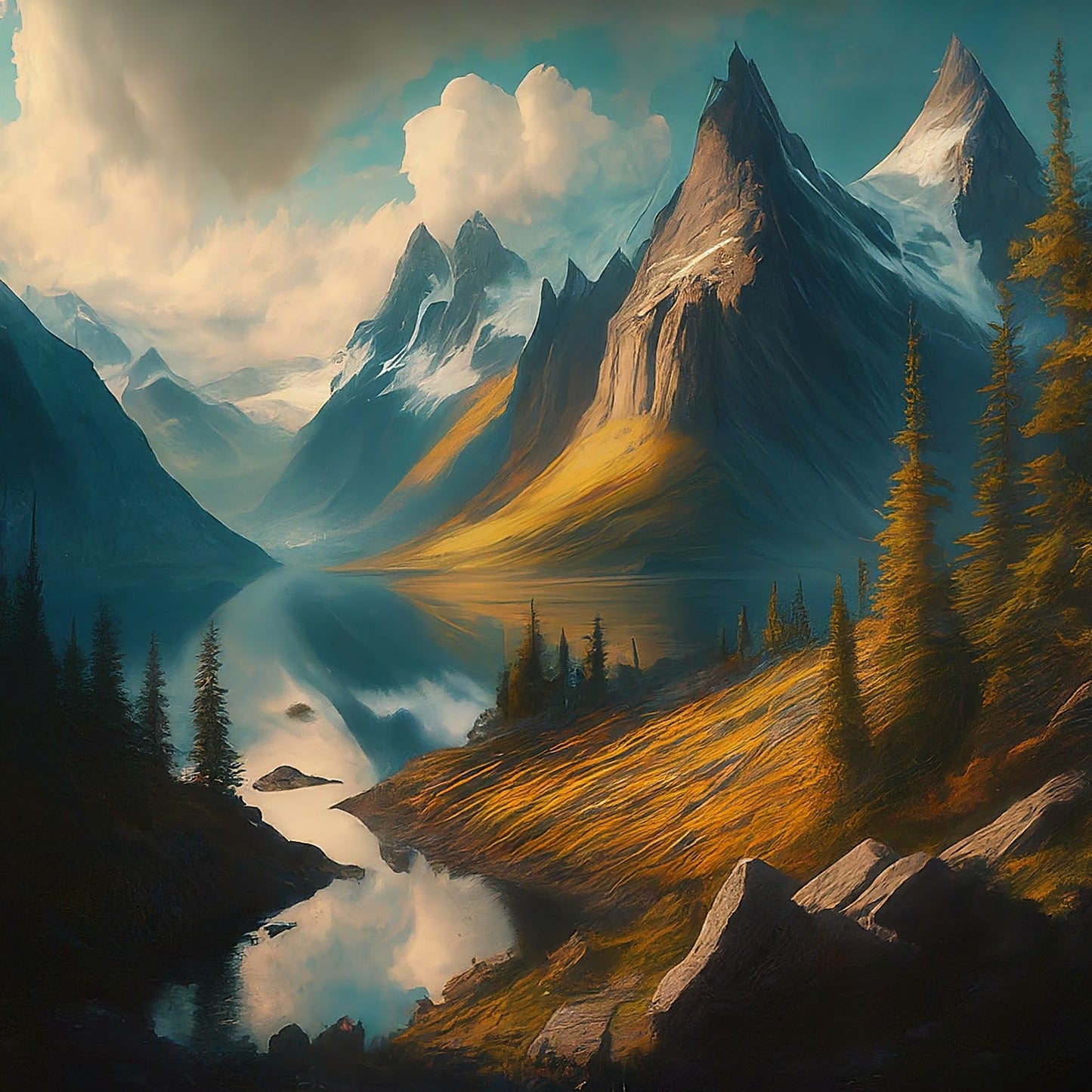 Norway - Norwegian Fjords - Scandinavian Nature - Digital Artwork