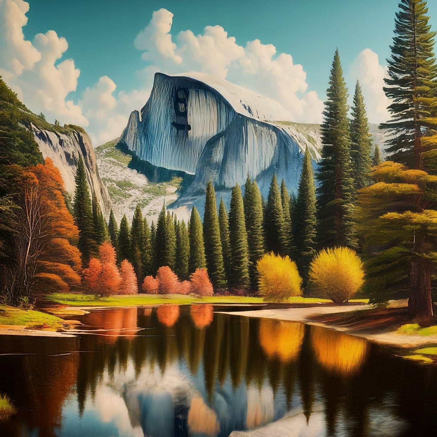 Yosemite - Half Dome - Yosemite National Park - California - Digital Artwork