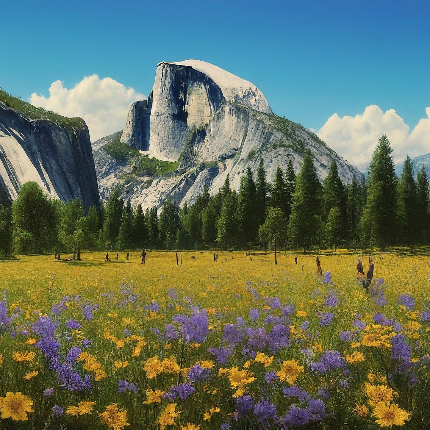 Yosemite - Half Dome - Yosemite National Park - California - Digital Artwork