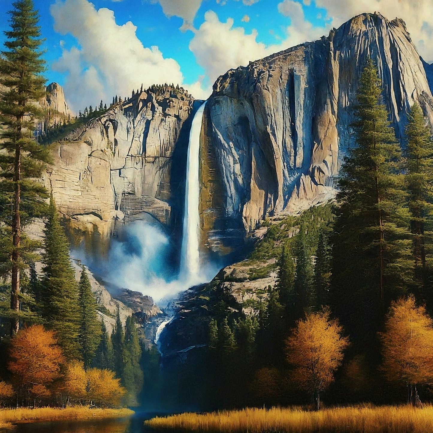 Yosemite - Yosemite Falls - Yosemite National Park - California - Digital Artwork