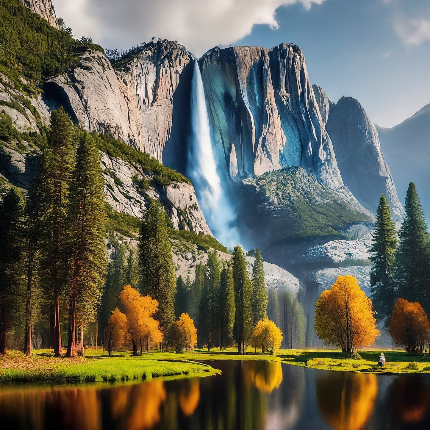 Yosemite - Yosemite Falls - Yosemite National Park - California - Digital Artwork