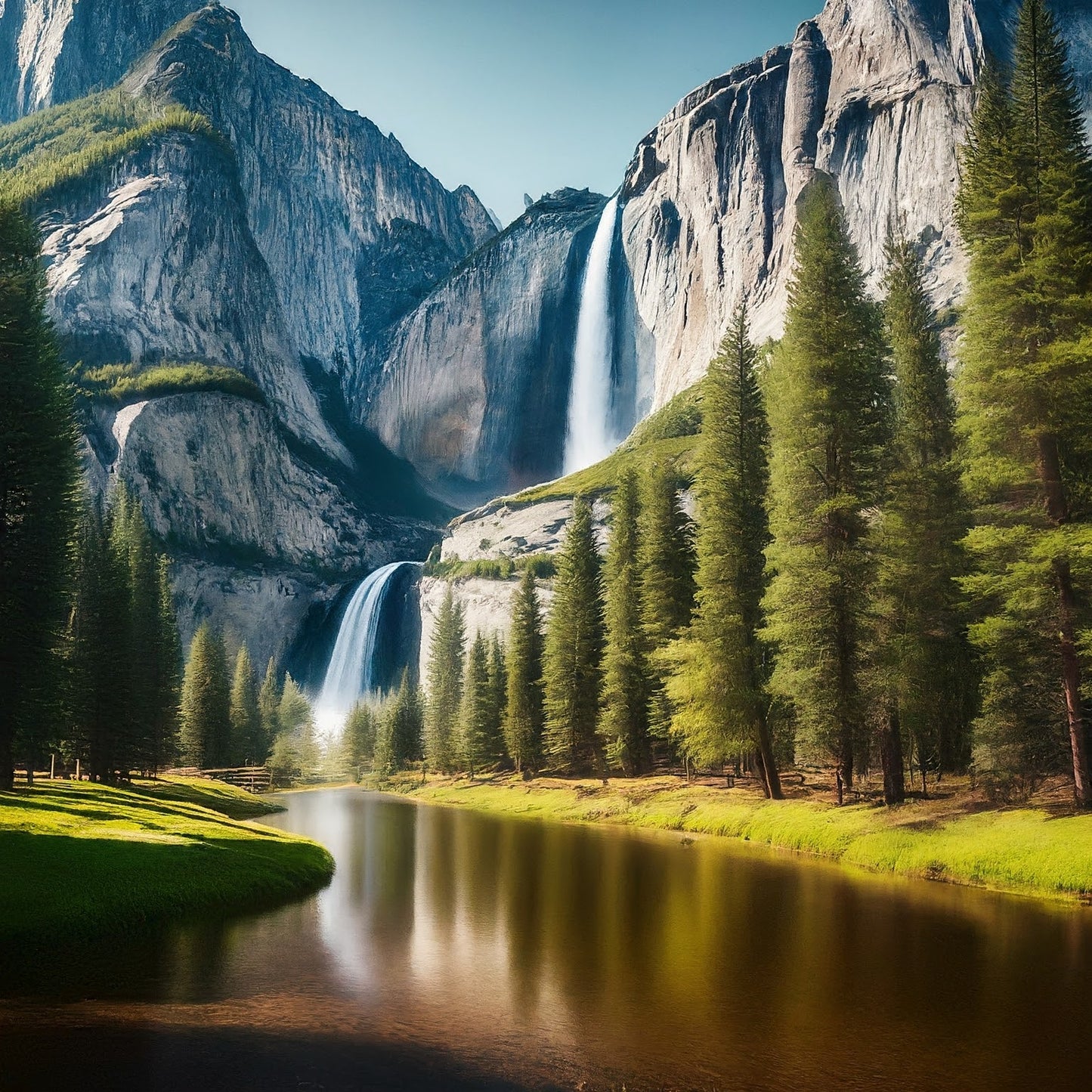 Yosemite - Yosemite Falls - Yosemite National Park - California - Digital Artwork