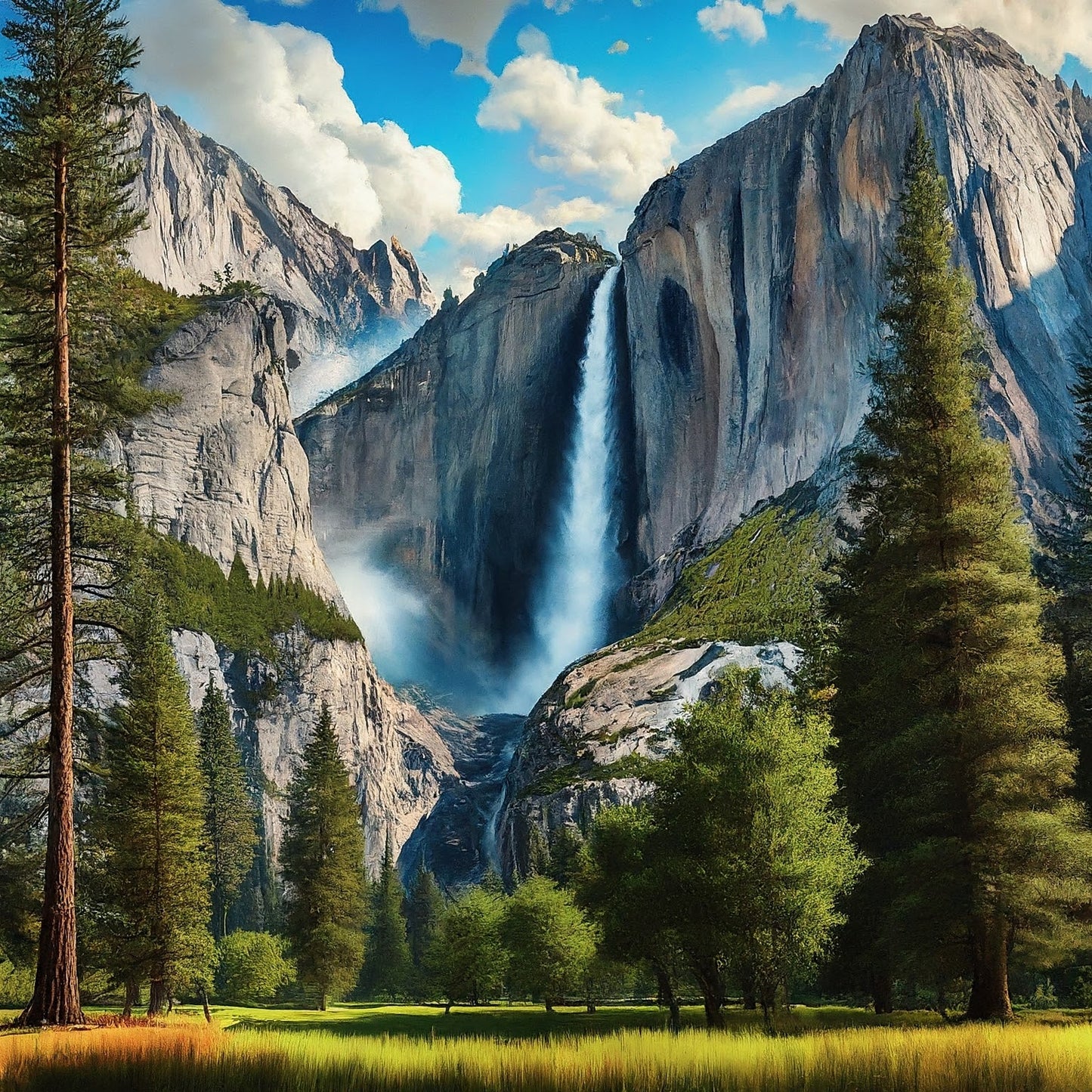 Yosemite - Yosemite Falls - Yosemite National Park - California - Digital Artwork