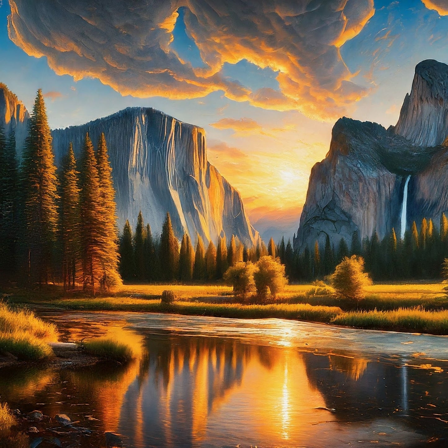 Yosemite - Yosemite Valley - Yosemite National Park - California - Digital Artwork