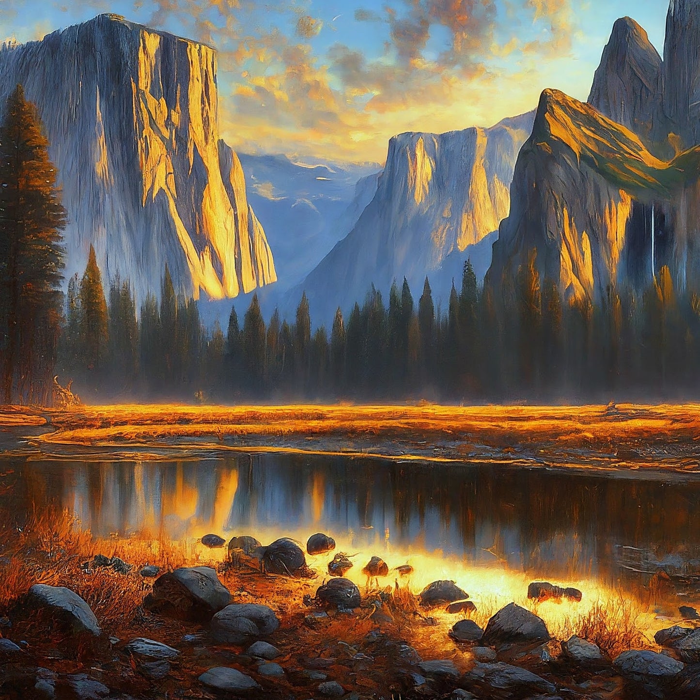 Yosemite - Yosemite Valley - Yosemite National Park - California - Digital Artwork