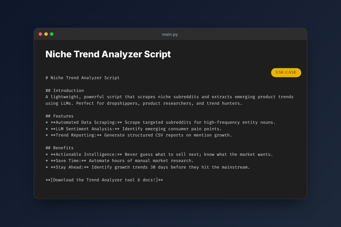 Niche Trend Analyzer Script
