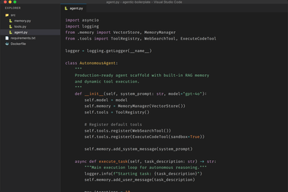 Agentic Python Boilerplate AI agent starter kit cover image