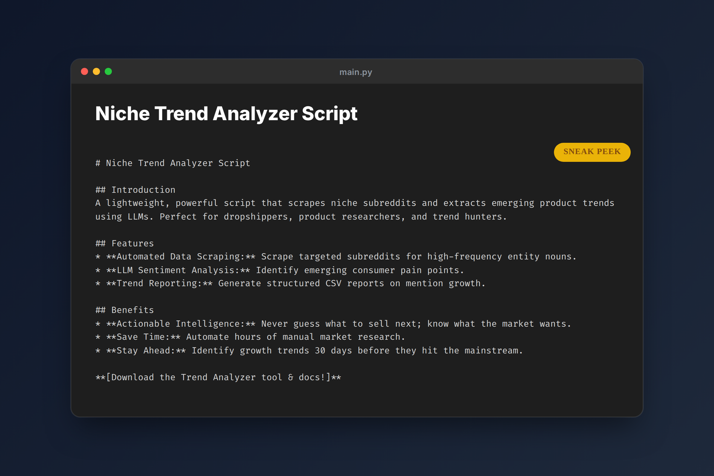 Niche Trend Analyzer Script