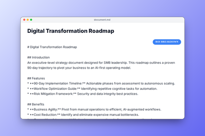 AI implementation roadmap action plan preview