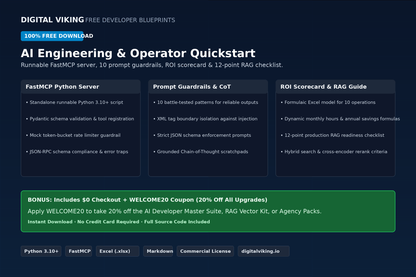 Free AI Engineering & Operator Quickstart Pack Cover