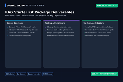 RAG Starter Kit deliverables and source code packages